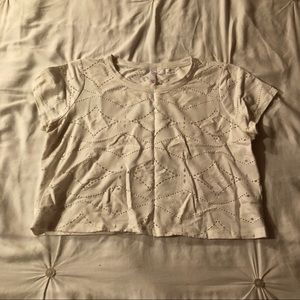 Target Tribal Pattern White Crop Top